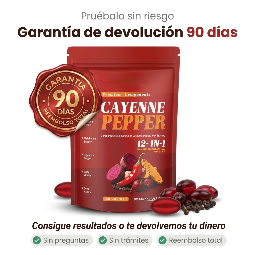 FloraEase™-Pimienta de Cayena en Cápsulas Blandas