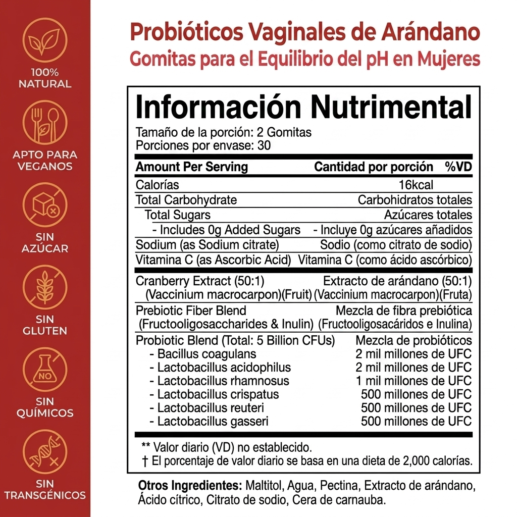 FloraEase™ - Gomitas Probióticas para Mujeres +40 | Equilibrio Hormonal e Intestinal